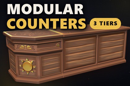 Stylized Counters & Icons - 3 Tiers - AAA Quality