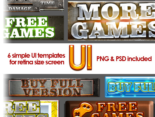 6 Simple UI Templates | 2D GUI | Unity Asset Store