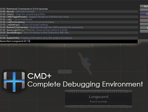 CMD+ Game Console Debugger | GUI Tools | Unity Asset Store