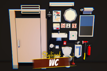low poly WC