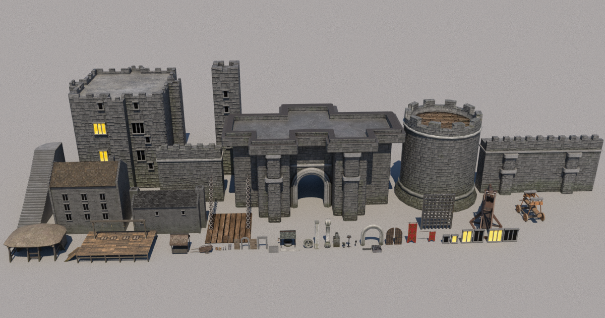 Castle Modular Design Medieval Modular Castle | 3D Historic | Unity Asset Store