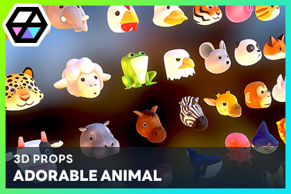 3D Props - Adorable Animals