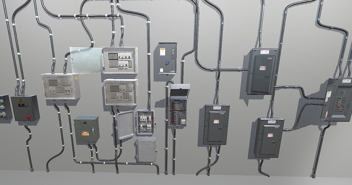 Fuse Custom Asset Fuse Boxes and wiring ( AAA / PBR Materials ) | 3D Electronics | Unity ...