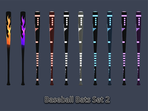 Sports Pack - Baseball Bats Set 02 | 3D Props | Unity Asset Store