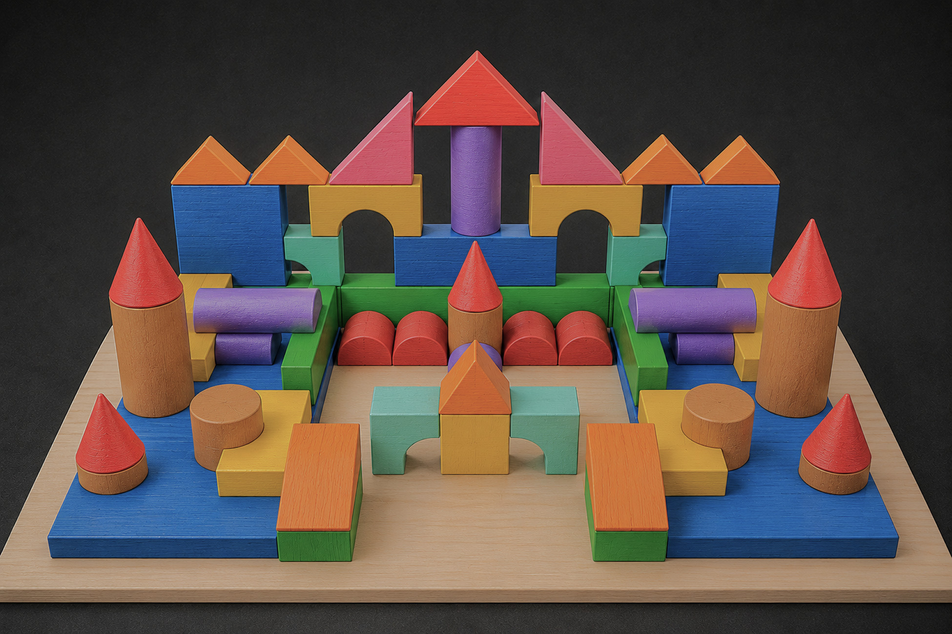 Wooden Toy Bricks - Mobile Ready Modular Building Blocks