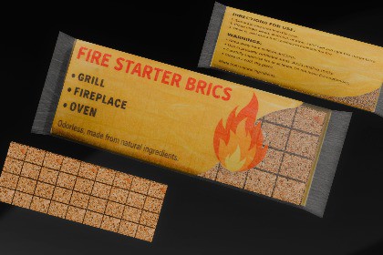 Low Poly Fire Starter Bricks - Game Ready Campfire Fuel Pack Low-poly 3D model