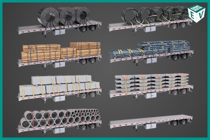 Flatbed Trailer Loads02 URP HDRP Textures