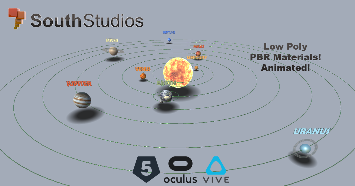 Unity Solar System Animated Solar System | 3D 环境 | Unity Asset Store