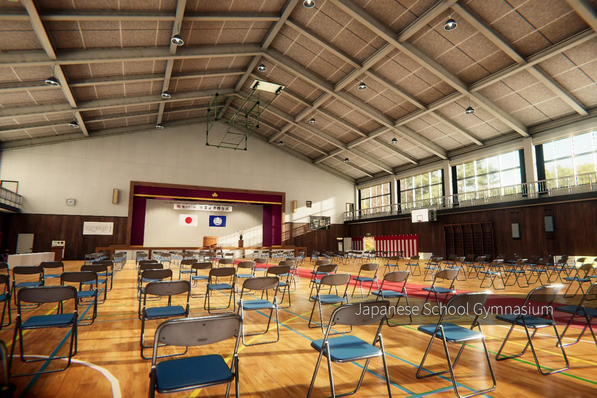 Japanese School Gymnasium