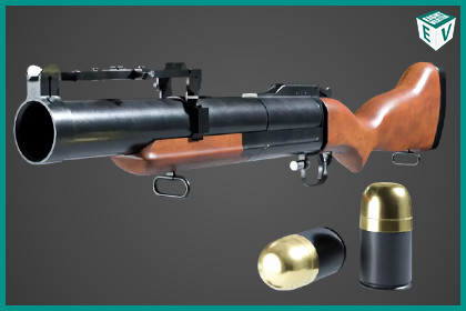 Grenade Launcher 02 Brown URP HDRP Textures