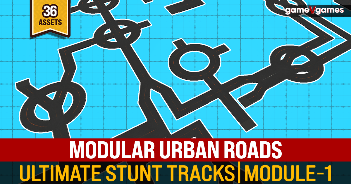 Modular Urban Roads | Ultimate Stunt Tracks [Module-1] | 3D 小道具 | Unity ...