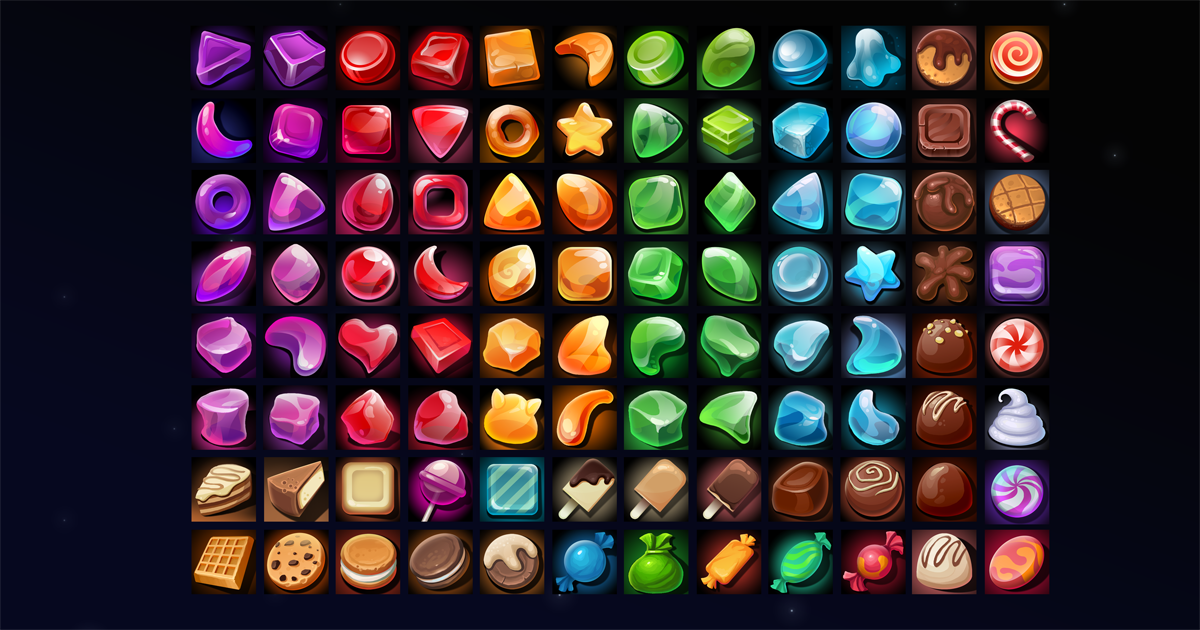 New Unity Sweets Sweets Icons | 2D 图标 | Unity Asset Store