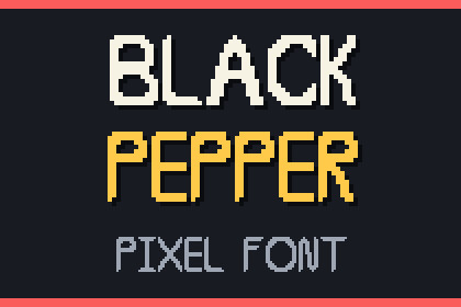 Black Pepper — Tall Condensed Pixel Font for Games