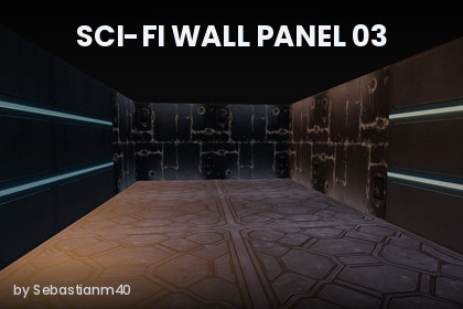 Sci-Fi Wall Panel 03 - Dark Industrial PBR Textures