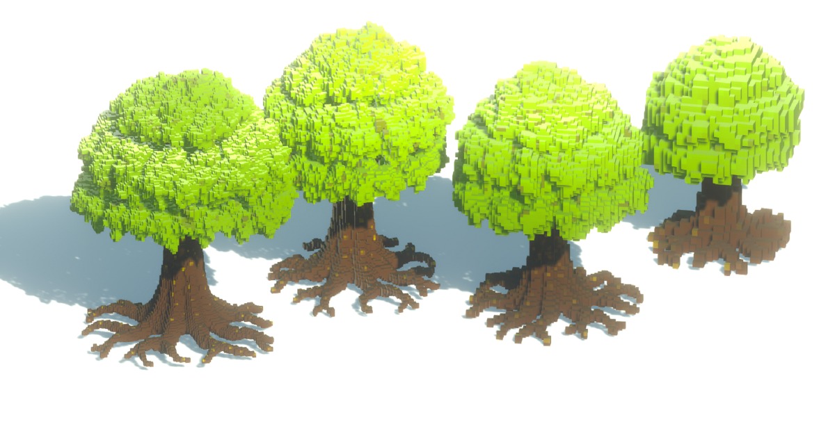 Tree Voxel Ultra Detailed | 3D Trees | Unity Asset Store