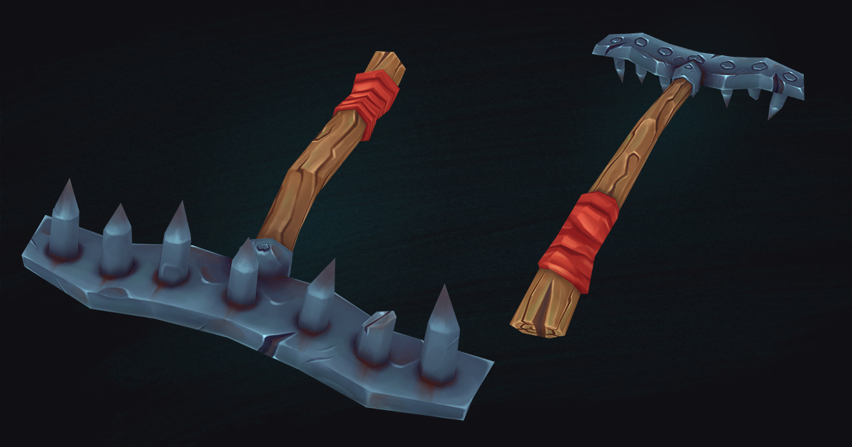 Pixelated Rake Low Poly Stylized Rake – Hand-Painted Game-Ready 3D Asset | 3D Tools ...