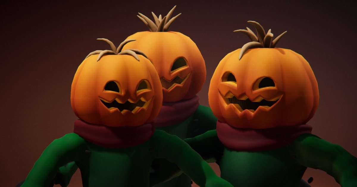 Pumpkin Head Undead Pack - Characters + Animations | 3D Humanoids ...