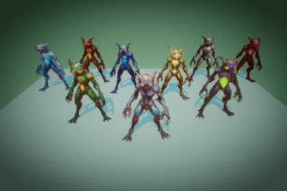 Fantasy Monster 3D Model 04 - Game Ready - PixeliusVita