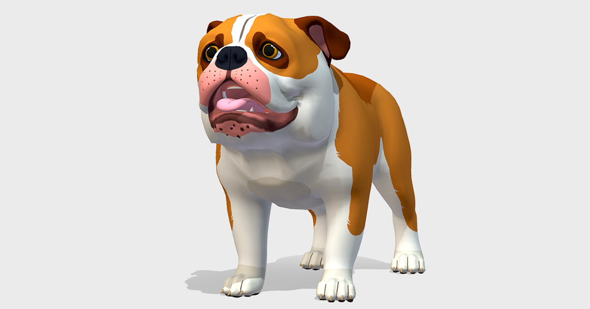 Cartoon Dog Bulldog | 3D Animals | Unity Asset Store