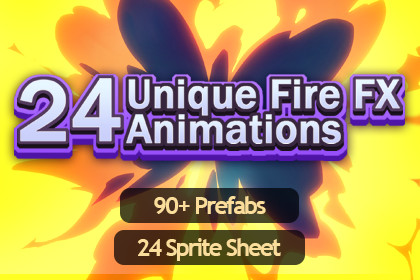 2Dファイアエフェクトアニメーションパック