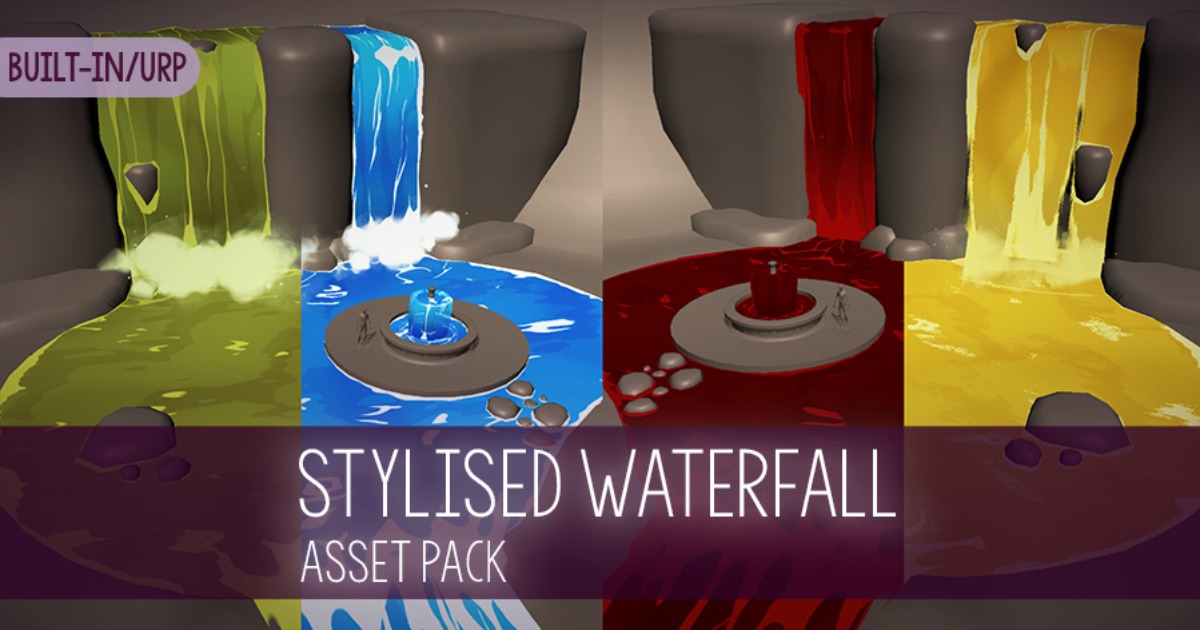 Waterfall Unity Stylised Waterfall Asset Pack | Environment | Unity Asset Store