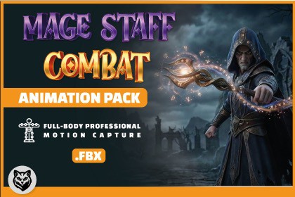 Mage Staff Combat Animation Pack
