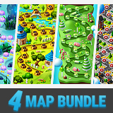 MK Puzzle Level Map Pack • 4 Themes Bundle