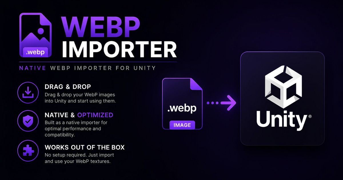 WebP Importer - Native .webp Texture Import (Drag & Drop) | Utilities ...
