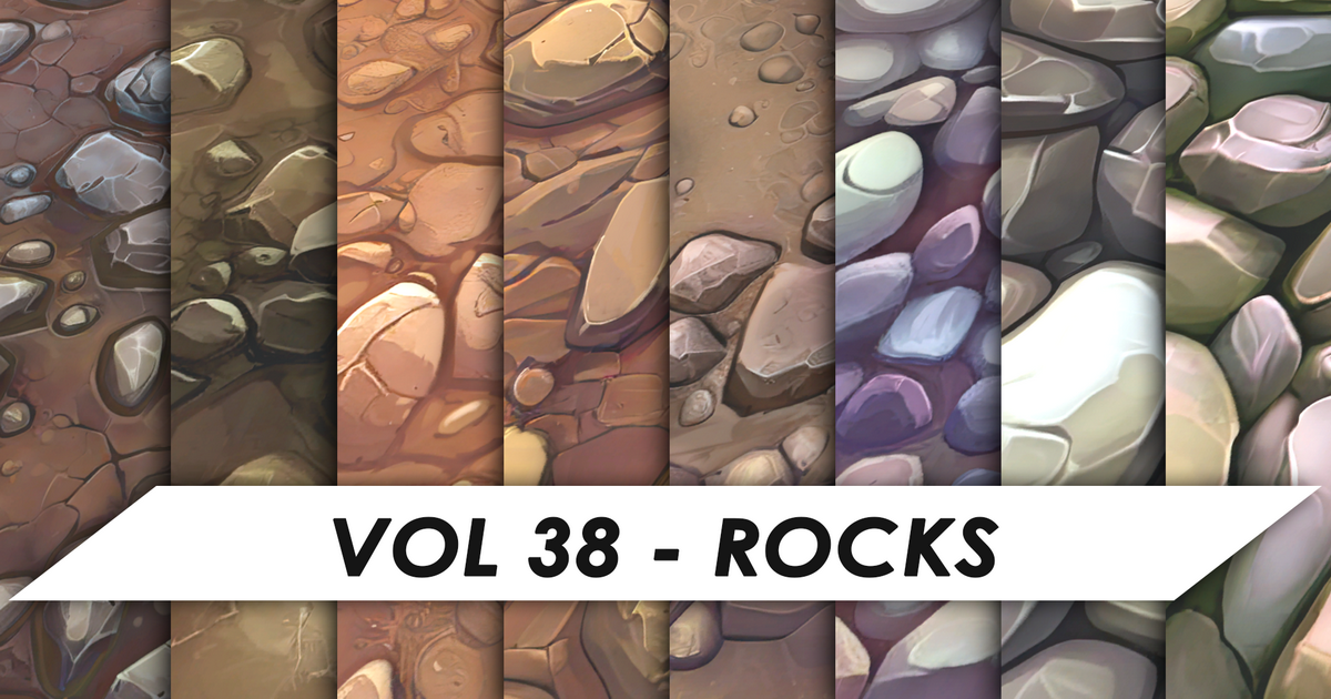 Stylized Textures - Vol 38 - Rocks | 2D 材质与材料 | Unity Asset Store