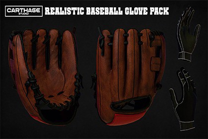 Realistic Baseball Glove Pack – Catcher’s Mitt & Fielding Glove