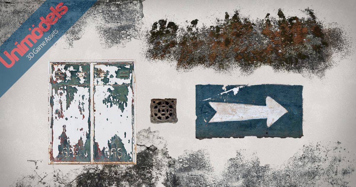 Wall decals Vol. 6 | 2D Textures & Materials | Unity Asset Store