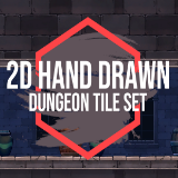 Hand Drawn Dungeon Tile Set for Unity (Ferr2D + Sprite Shape Compatible)