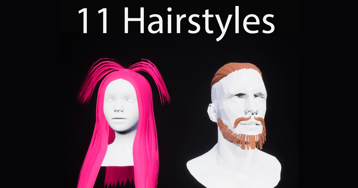 Hairstyles Pack 3d Characters Unity Asset Store Hairstyles Pack 3d Characters Unity Asset Store