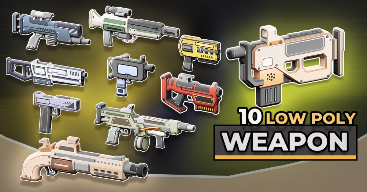 Low Poly Weapon Collection 2 | 3D Weapons | Unity Asset Store