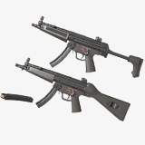 Two Machine Gun 15 Black Single Mat URP HDRP Textures