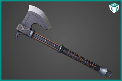 Battle Axe 14 Blue URP HDRP Textures