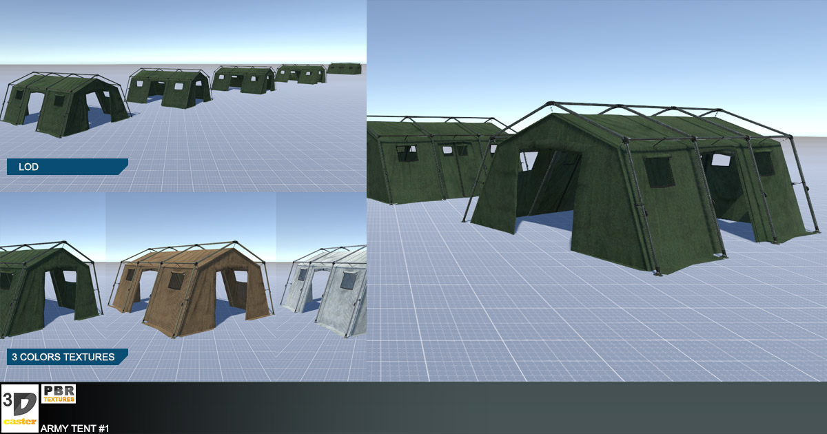 Army Tent 1 | 3D Exterior | Unity Asset Store