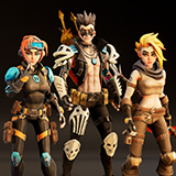 Stylized Hero Characters Pack vol.3 – 3 Game-Ready Heroes (9 Skins)
