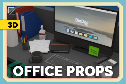 Office Props - PolyPack - Low Poly Assets