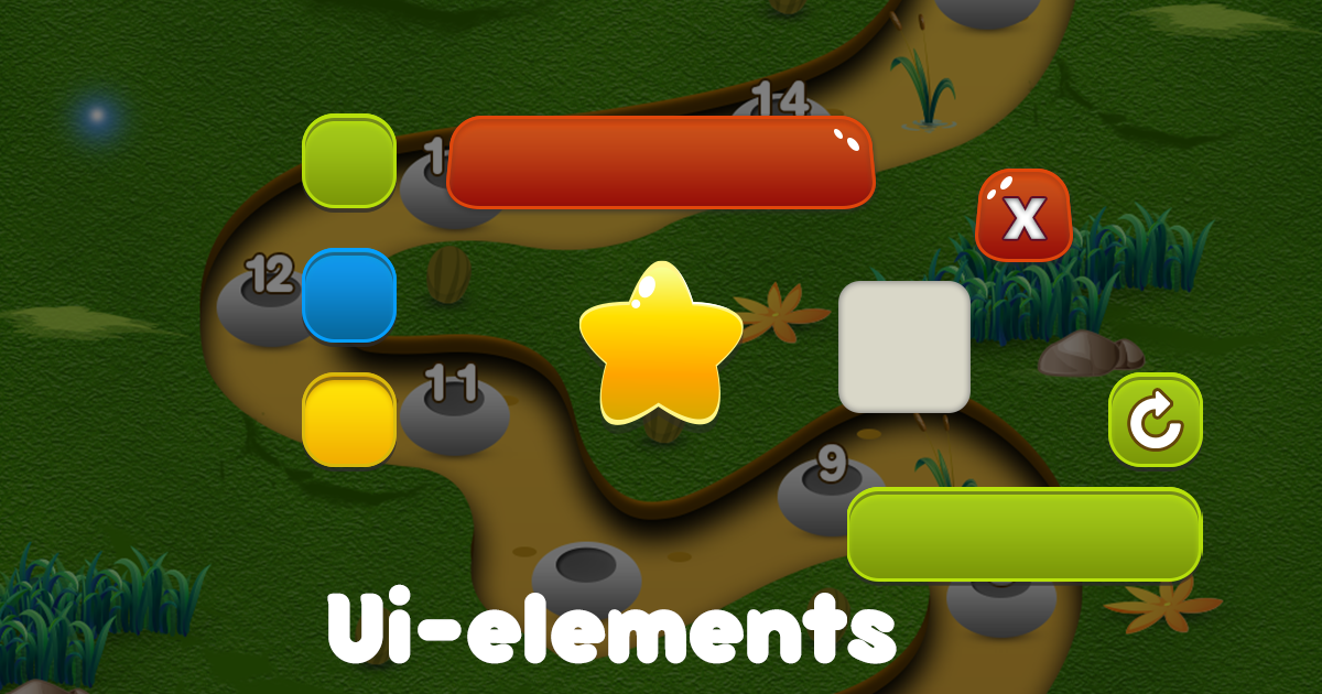 Game Ui template-2D Game Ui Elements | 2D GUI | Unity Asset Store