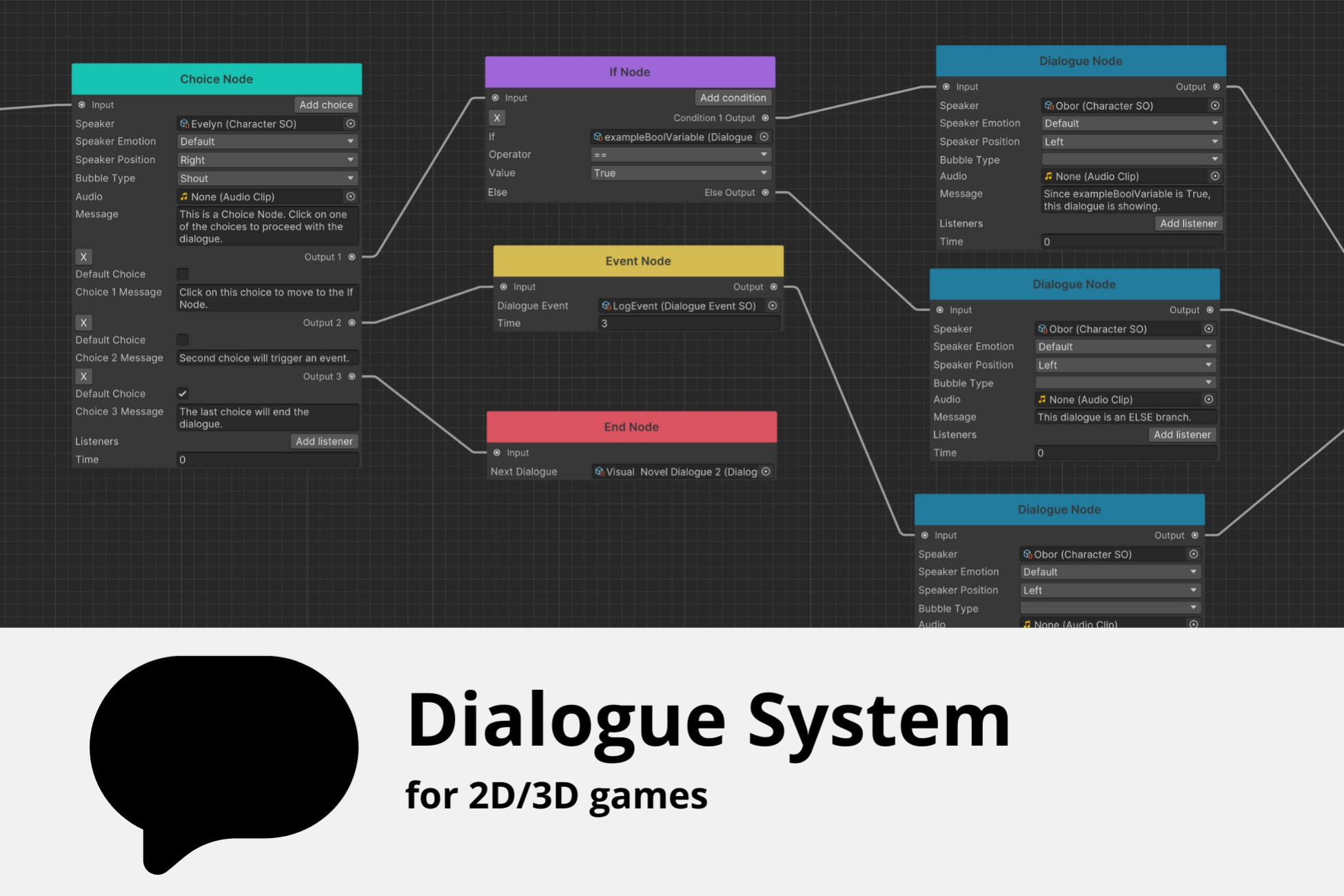 Dialogue System for 2D/3D games | Behavior AI | Unity Asset Store