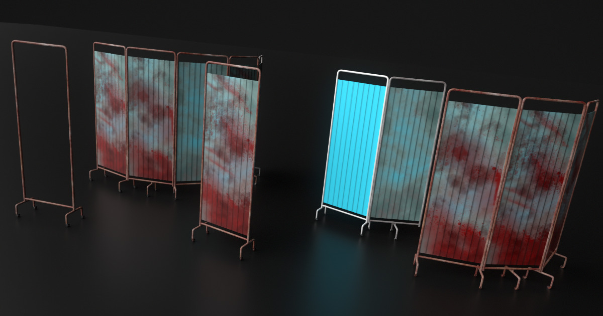 Hospital curtain (Divider) 3D Interior Unity Asset Store