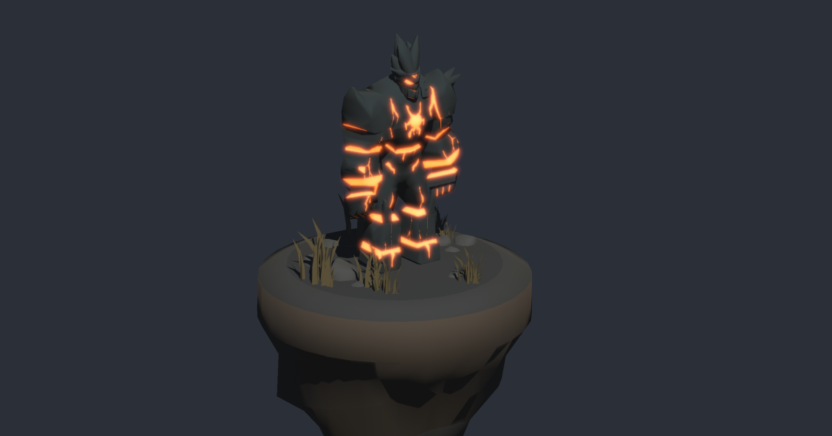 Medieval Fantasy - Lava Golem | 3D Creatures | Unity Asset Store