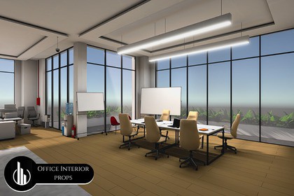 Office Interior Props Low Poly Asset Pack