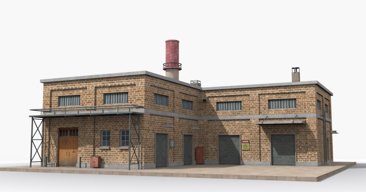 Variant Building Industrial Factory Building – Variant 10 | 3D Industrial | Unity Asset ...