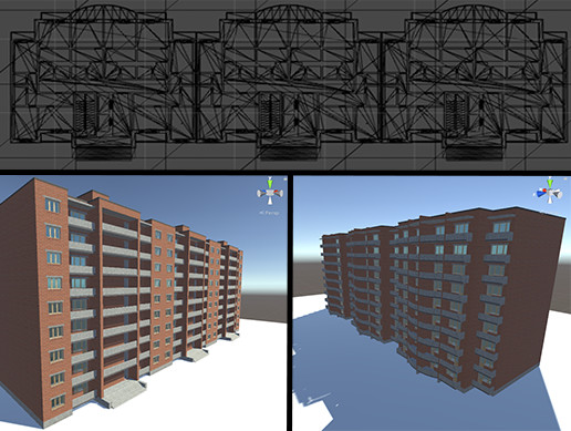 The nine-storey building | 3D Urban | Unity Asset Store