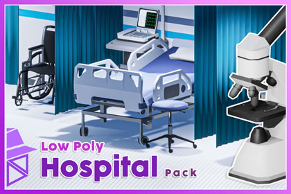 Low Poly Modular Hospital Pack