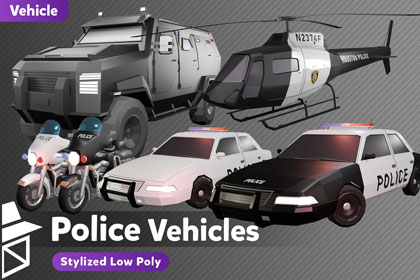 Police Vehicle Pack - Low Poly Style