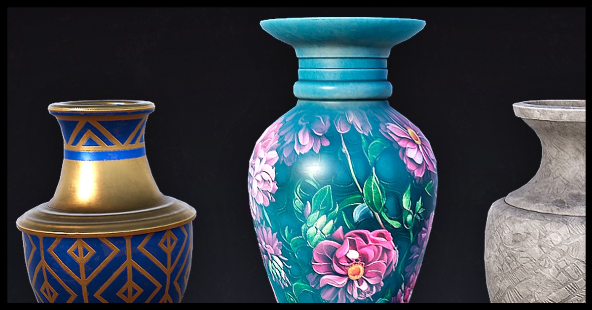 Decorative Vases 3D 道具 Unity Asset Store