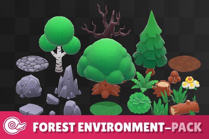 Stylized Forest Environment - Low poly